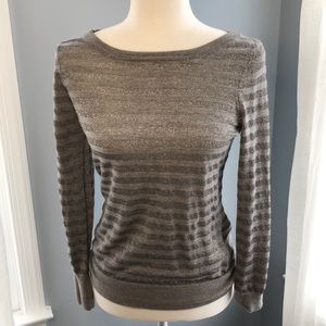 Talbots merino wool sparkly striped sweater